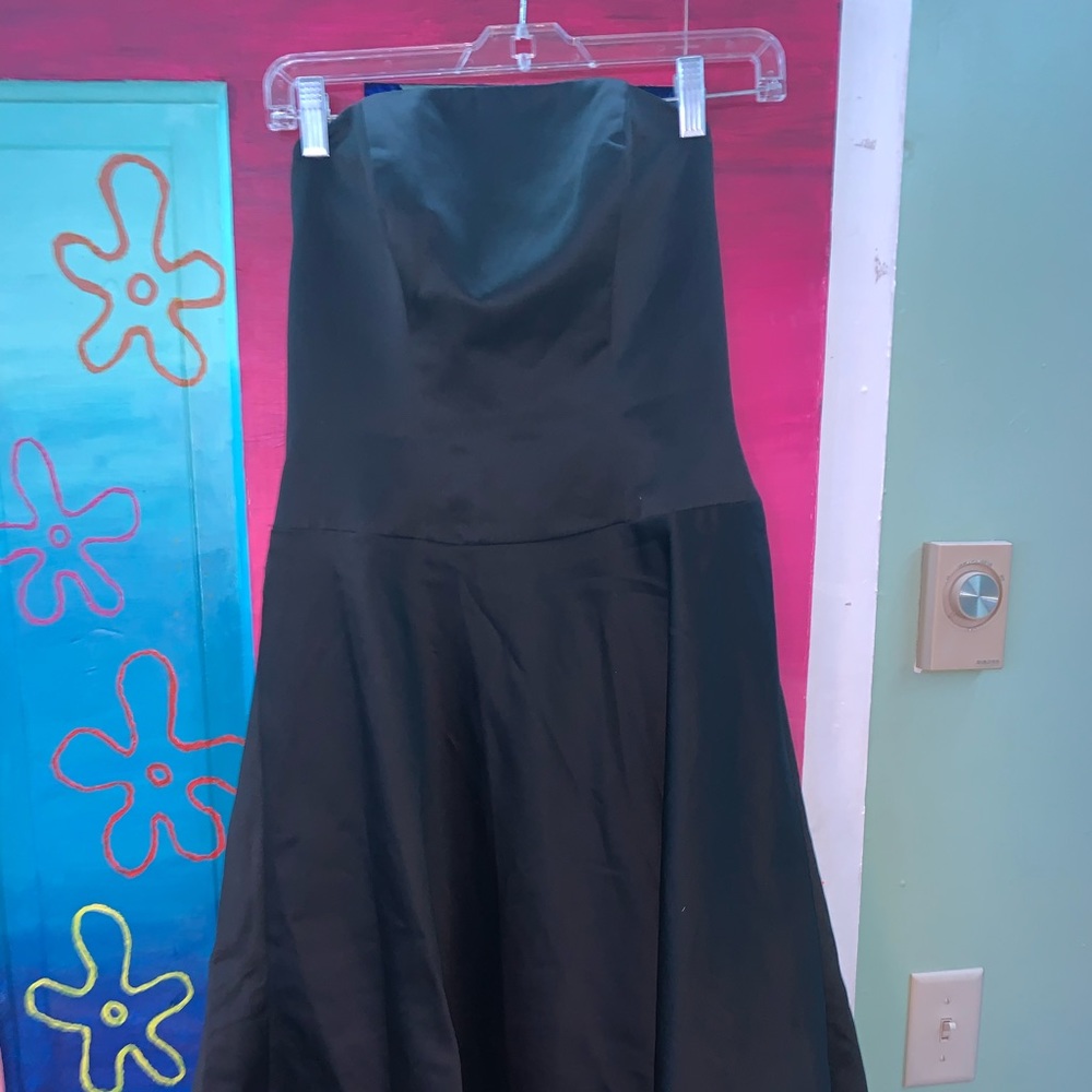 Black with green bridesmaids dress
